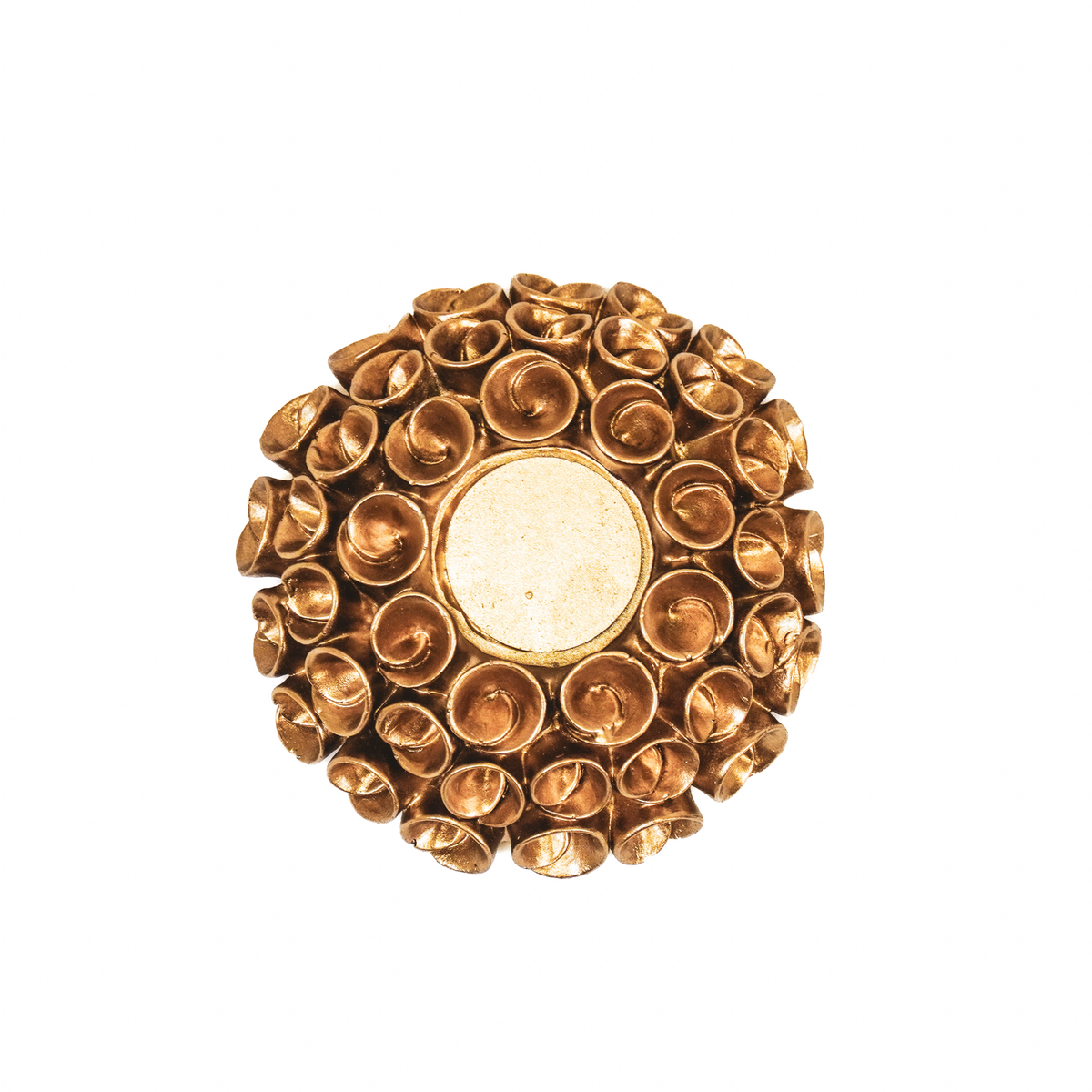Kerzenhalter - Teelicht- Koralle - Gold - 13x3x5cm