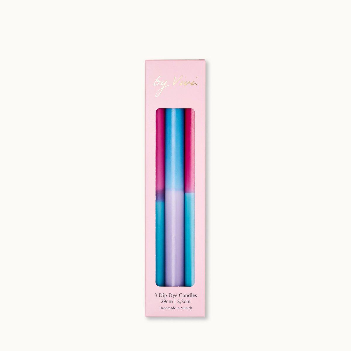 Dip Dye Kerzen „Tall Petrol“