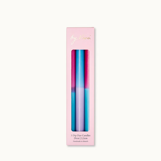 Dip Dye Kerzen „Tall Petrol“