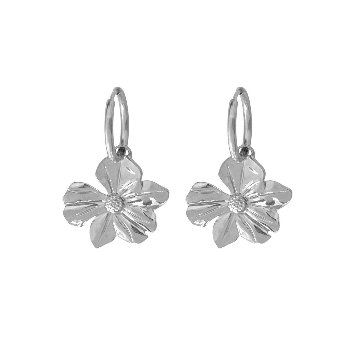 Wildblumen-Ohrringe - Silber