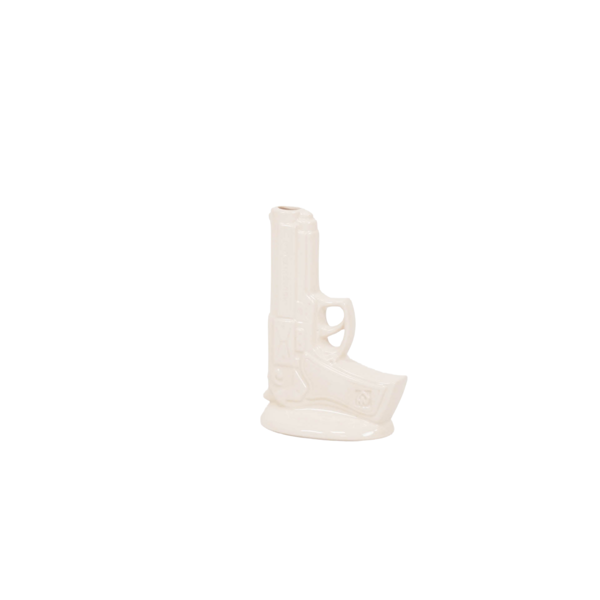 Vase - Gun - Weiß - 15x9x23cm