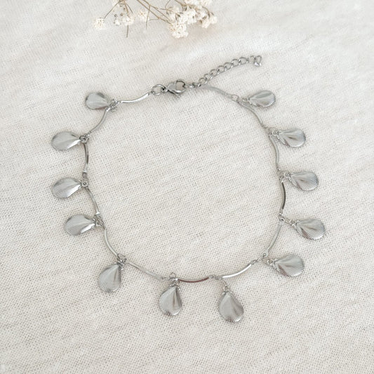 Fußkettchen mit Muscheln - Silber