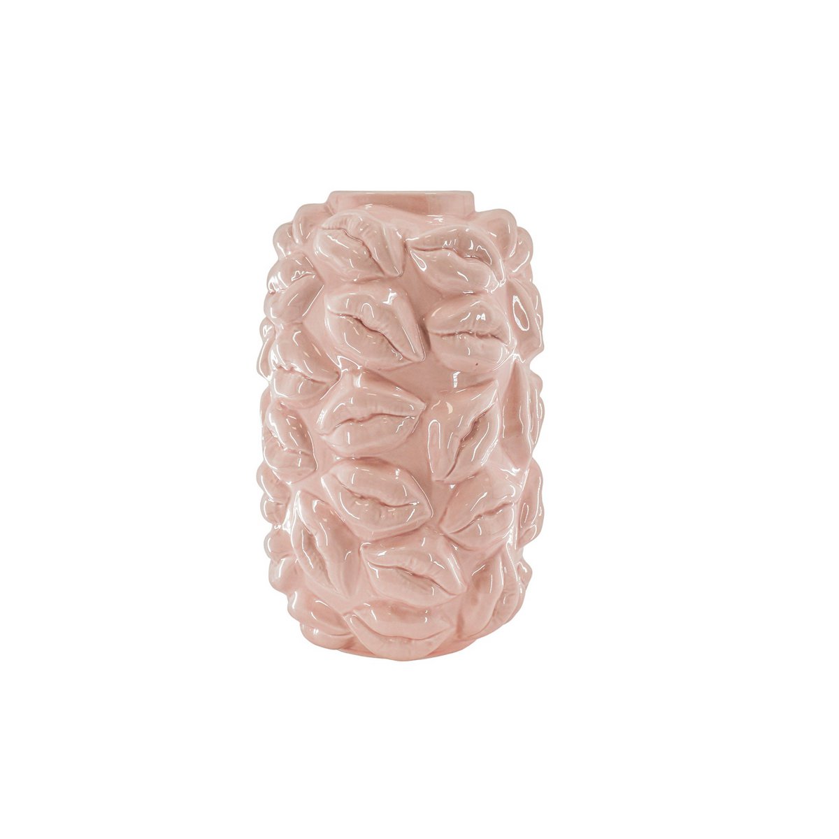 Vase "Kisses" Keramik - Hellrosa - 17x17x27cm