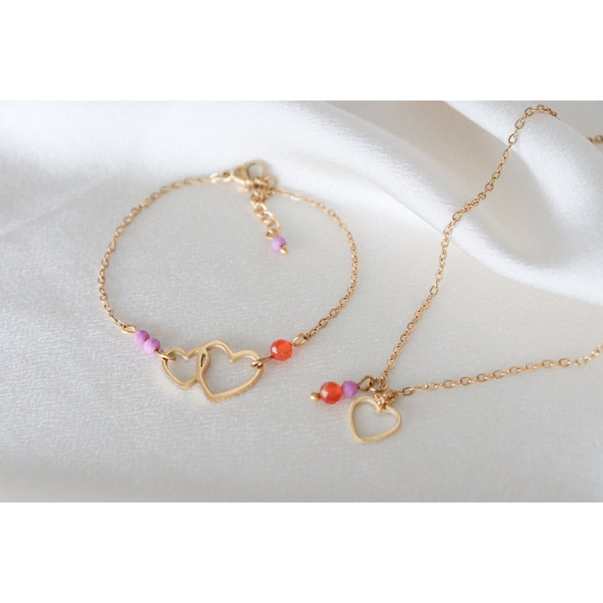 Armband „verbundenen Herzen“ - Gold