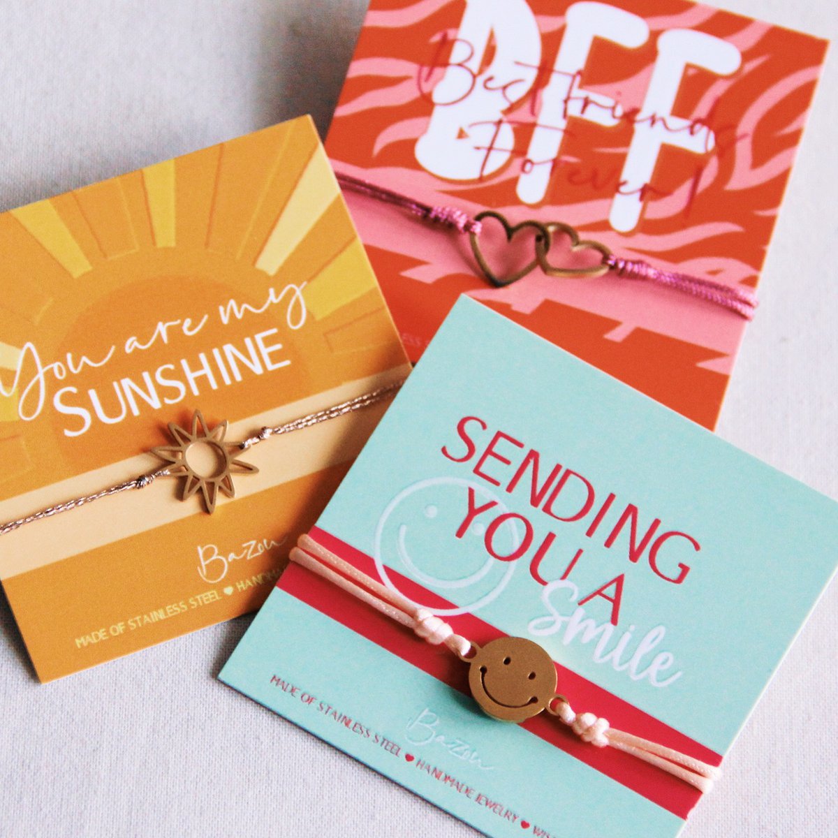 Wishcard mit Satinarmband - YOU ARE MY SUNSHINE