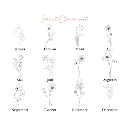 Goldene Geburtsblumen-Halskette (monatlich bestellbar)