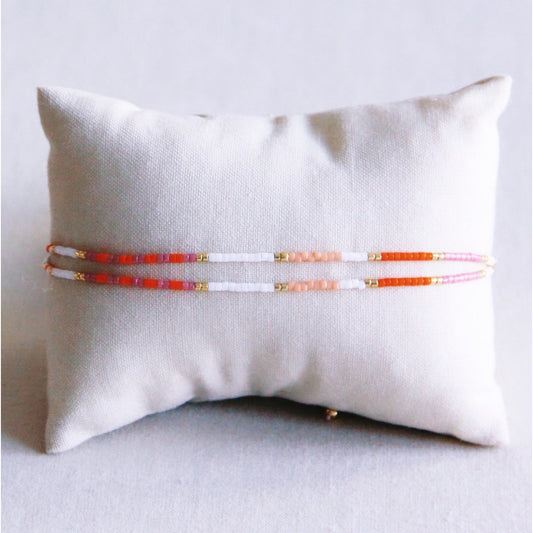 Armband aus Miyuki Perlen - doppelreihig