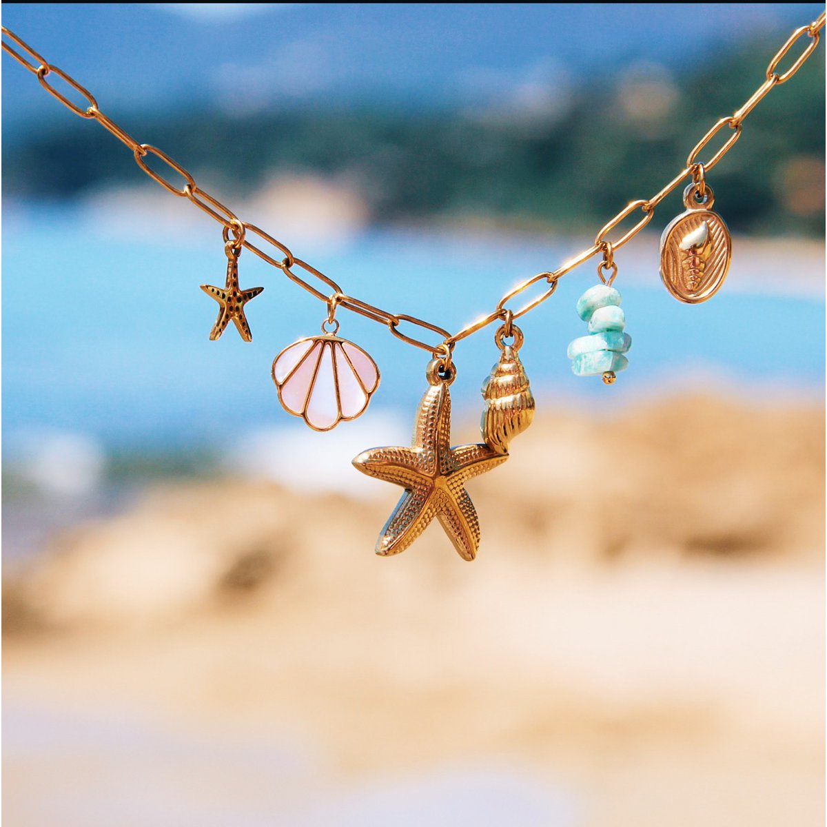 Charm Halskette "Ozeanbrise"