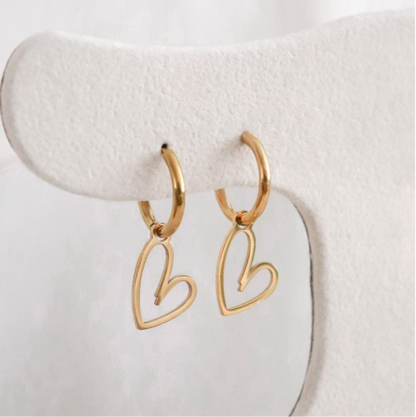 Herzohrringe – Gold
