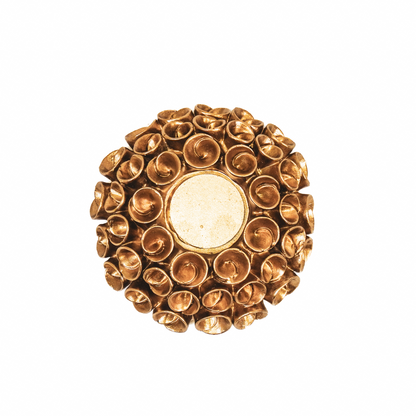 Kerzenhalter - Teelicht- Koralle - Gold - 13x3x5cm