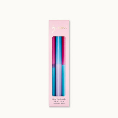 Dip Dye Kerzen „Tall Petrol“