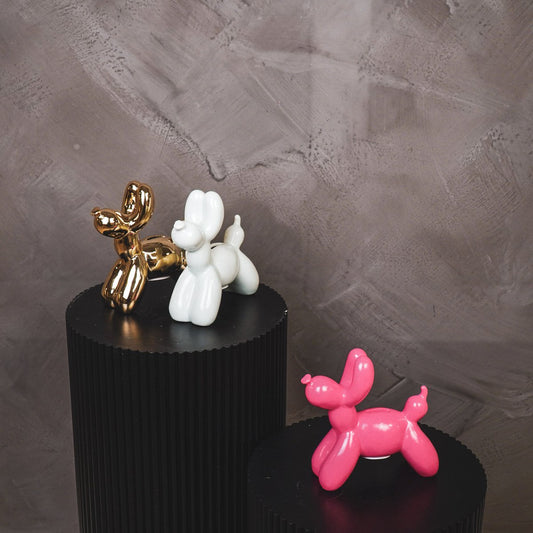 Spardose Ballonhund – Neonpink – 17 x 7 x 17 cm