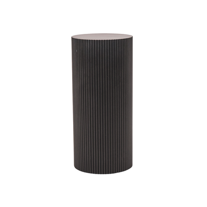 Beistelltisch / Säule Zylinder - MDF - Schwarz -30x65 cm