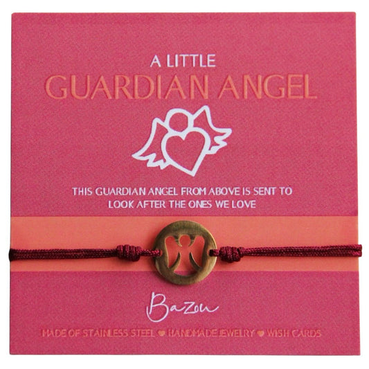 Wishcard mit Satinarmband - SCHUTZENGEL