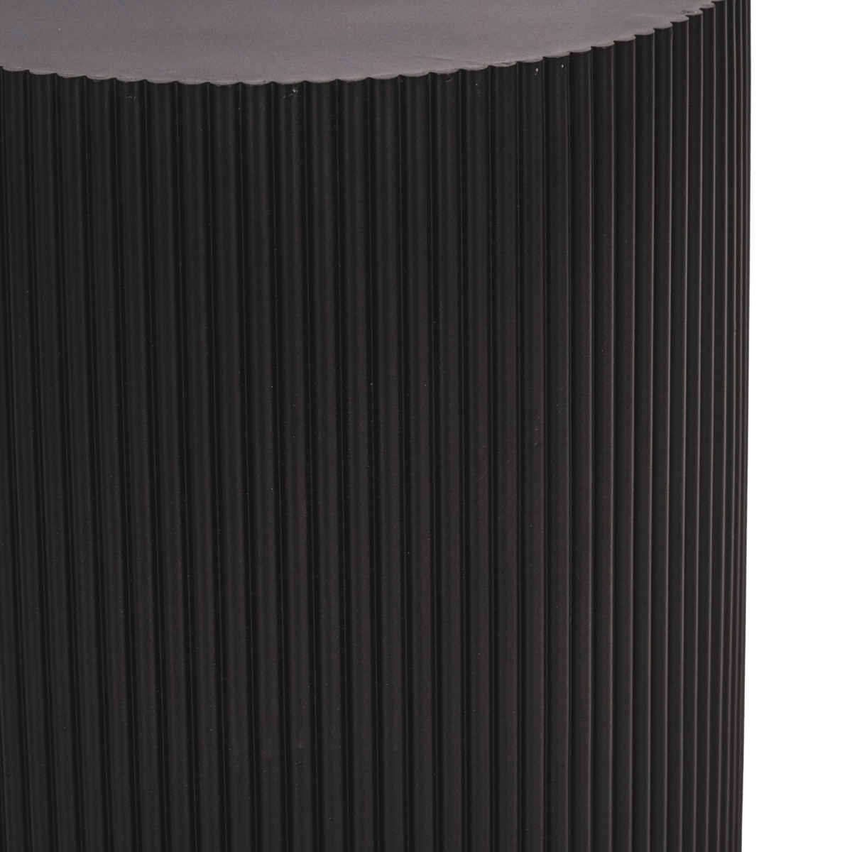 Beistelltisch / Säule Zylinder - MDF - Schwarz -30x65 cm