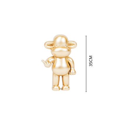 Affenfigur "The Legend" - 20,5x13,5x35cm - Gold