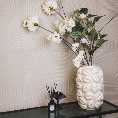 Vase "Kisses" Keramik - Beige - 17x17x27cm