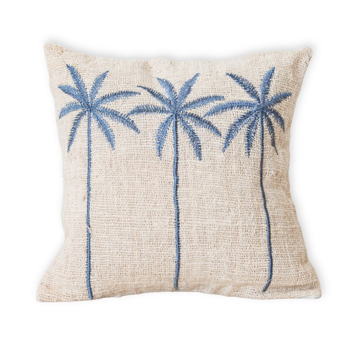 Kissenbezug aus Baumwolle mit Palmenmuster – Boho-gesticktes Kissen – dekoratives Kissen – bestickter Kissenbezug 40 x 40 oder 50 x 50 cm ANARKA