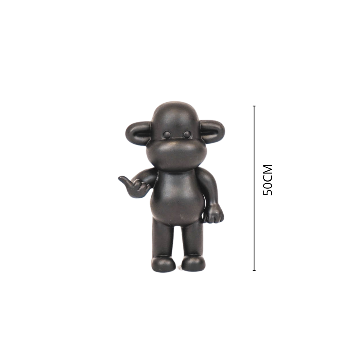 Affenfigur "The Legend"  33x21x50 cm - Schwarz