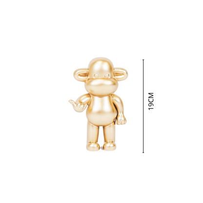 Affenfigur "The Legend" - 11x7x19cm - Gold