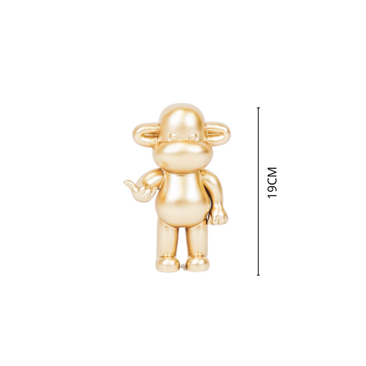 Affenfigur "The Legend" - 11x7x19cm - Gold