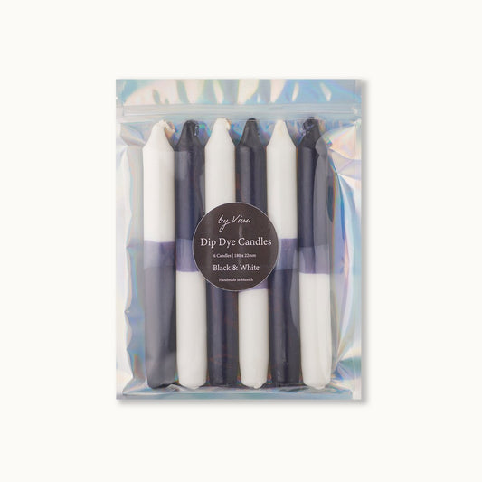 Dip Dye Kerzen „Black & White Edition“