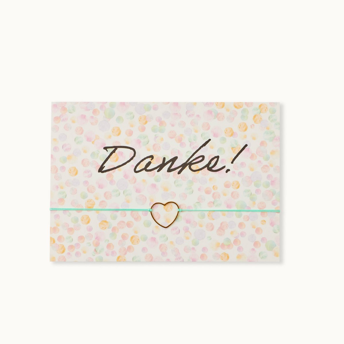 Armband-Karte „Danke“