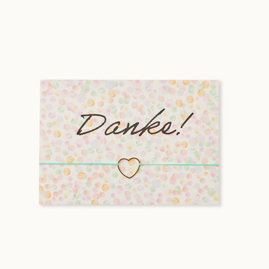 Armband-Karte „Danke“
