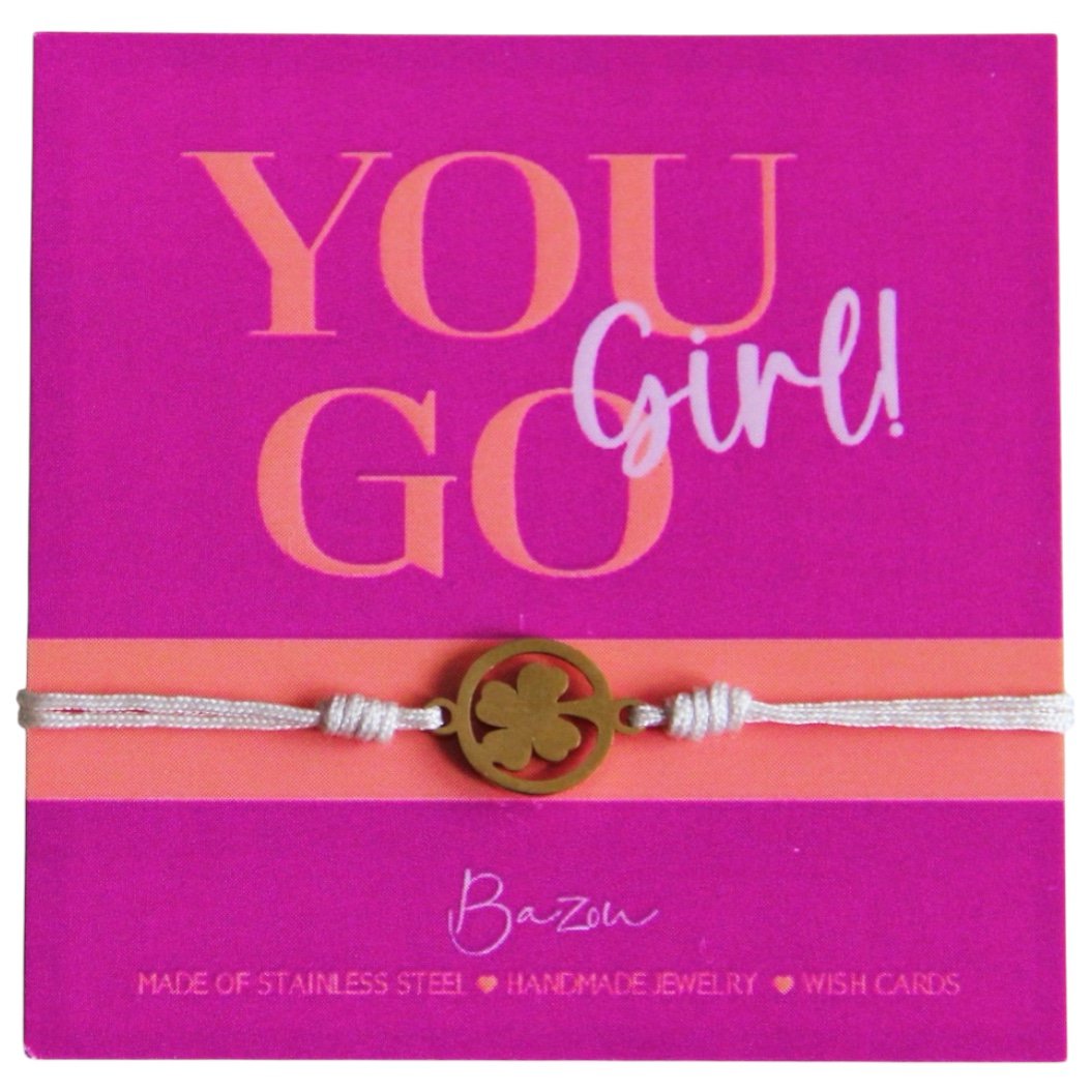Wishcard mit Satinarmband - YOU GO GIRL