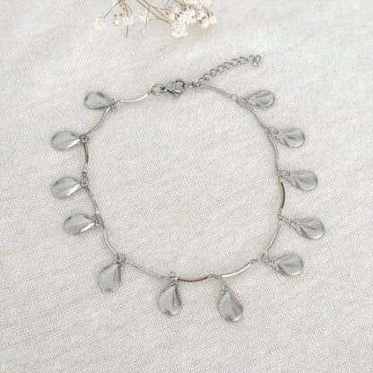Fußkettchen mit Muscheln - Silber