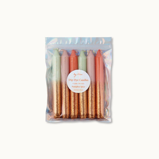Dip Dye Kerzen „Glitter Pumpkin Spice Edition“