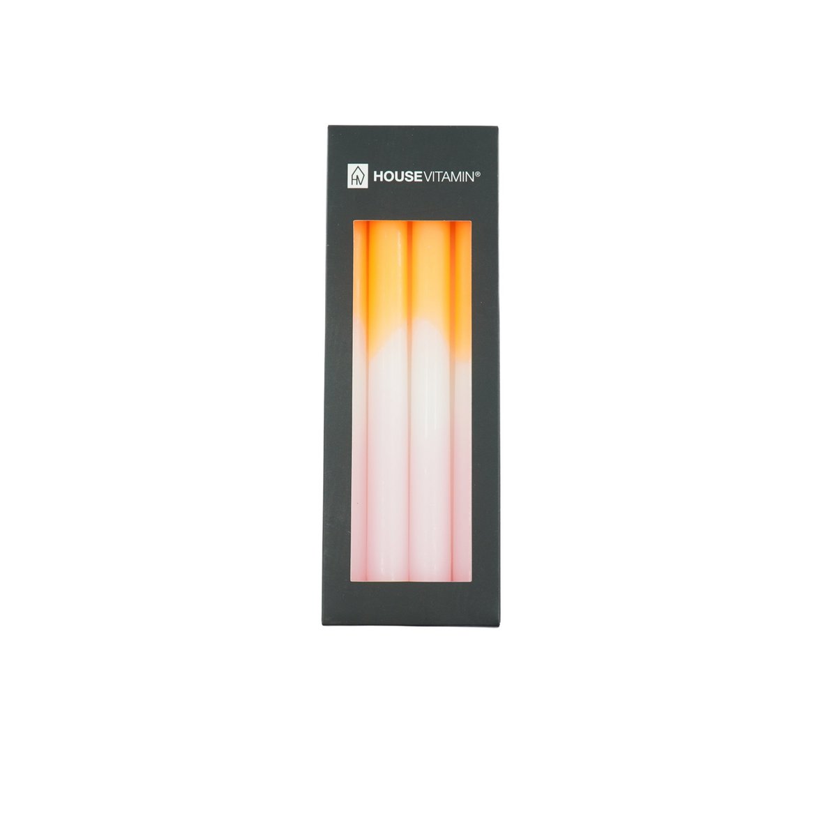 Kerzen - Dip Dye Capers - Neon Orange/Weiß/Hellrosa - 2,1x25 cm