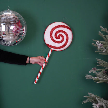 Lolly Pop - Schaumstoff - Weiß/Rot - 25x63cm