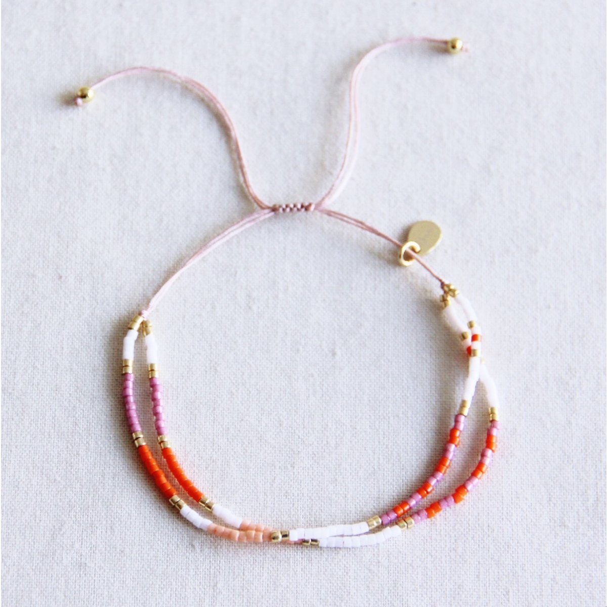 Armband aus Miyuki Perlen - doppelreihig