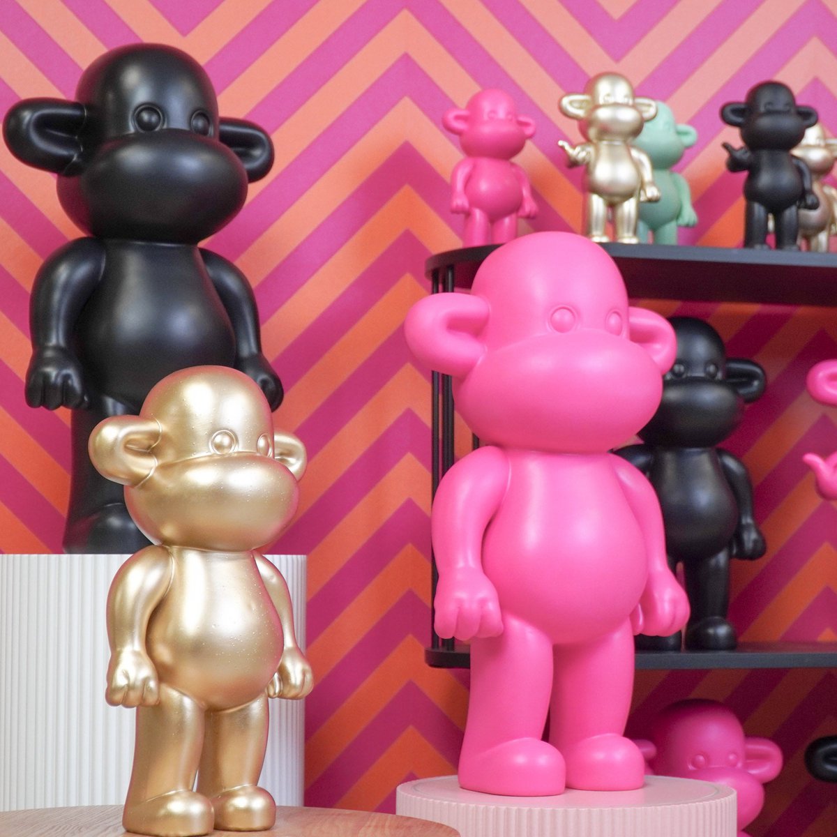 Affenfigur "The Legend" - 20,5x13,5x35cm - Gold