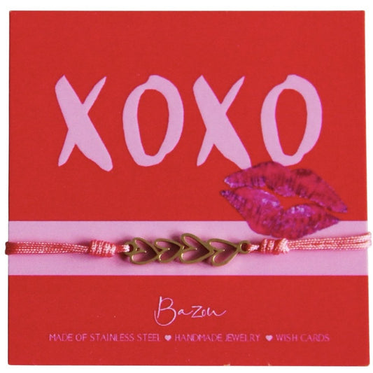 Wishcard mit Satinarmband - XOXO