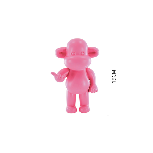 Affenfigur "The Legend" - 11x7x19cm - Pink