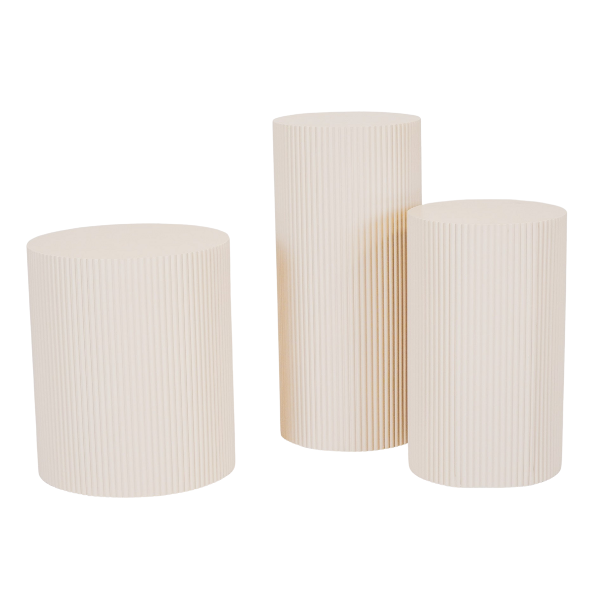 Beistelltisch / Säule Zylinder - MDF - Sand - 30x65 cm