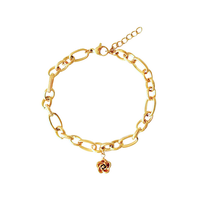 Armband mit Blumenblüte - Gold