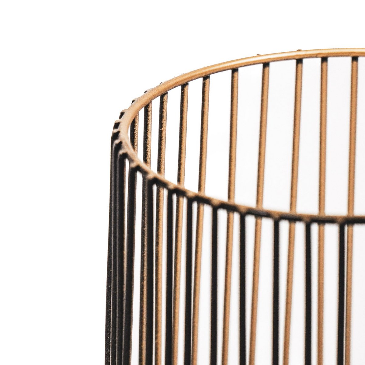 Kerzenhalter - Schwarz/Gold - 13x13x16cm|9x9x11cm