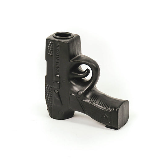 Kerzenhalter - Gun - Keramik - Schwarz - 12x5x12cm