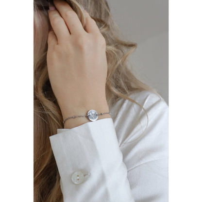 Silbernes Geburtsblumen-Armband (kann pro Monat bestellt werden)