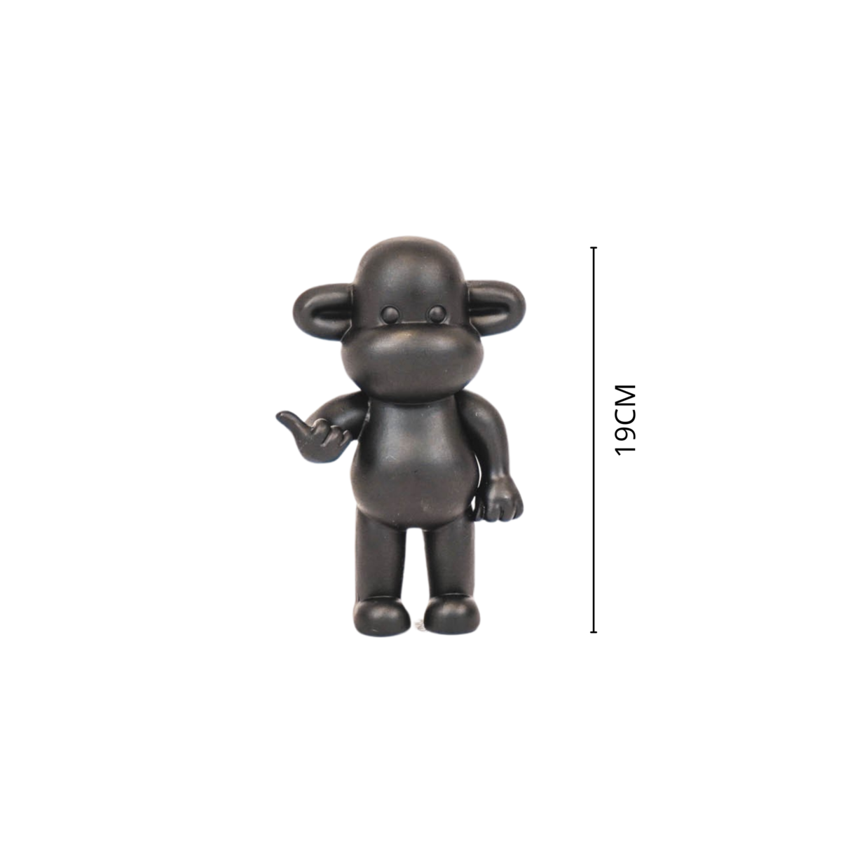 Affenfigur "The Legend" - 11x7x19cm - Schwarz