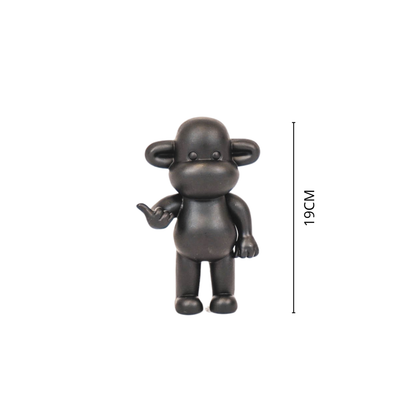 Affenfigur "The Legend" - 11x7x19cm - Schwarz