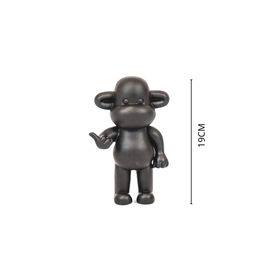 Affenfigur "The Legend" - 11x7x19cm - Schwarz