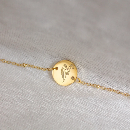 Goldenes Geburtsblumen-Armband (monatlich bestellbar)