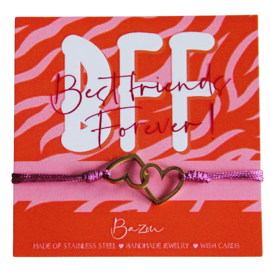 Wishcard mit Satinarmband - BEST FRIENDS FOREVER