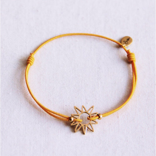 Elastisches Armband mit Sonne - Gelb