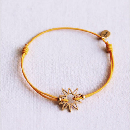 Elastisches Armband mit Sonne - Gelb
