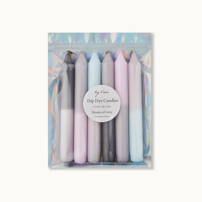 Dip Dye Kerzen „Shades of Grey“